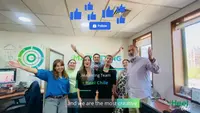 Gruppenbild zur Vorstellung vom Marketing Team Heel Chile.