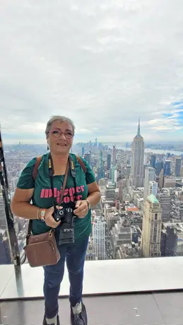 Sabine Veithen im Urlaub in New York.