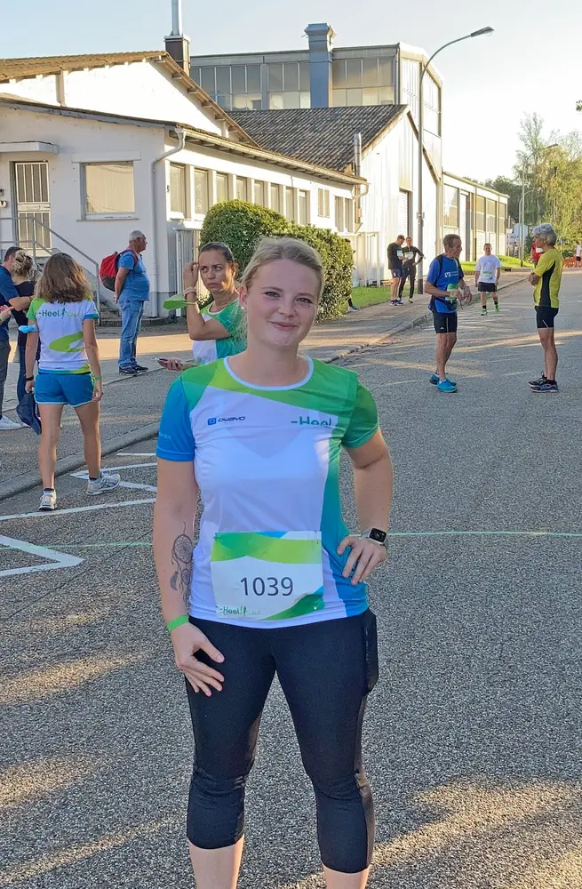 Sandra Spissinger beim Heel-Lauf 2021.