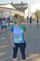 Sandra Spissinger beim Heel-Lauf 2021.