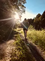 Sandra Spissinger trainiert für den Heel-Lauf.