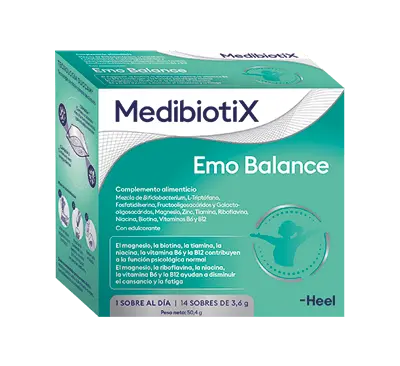 Packaging producto Emo Balance de MedibiotiX